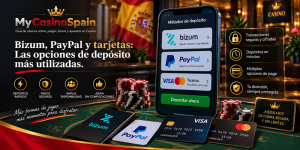 Bizum PayPal y tarjetas Las opciones de depósito más utilizadas