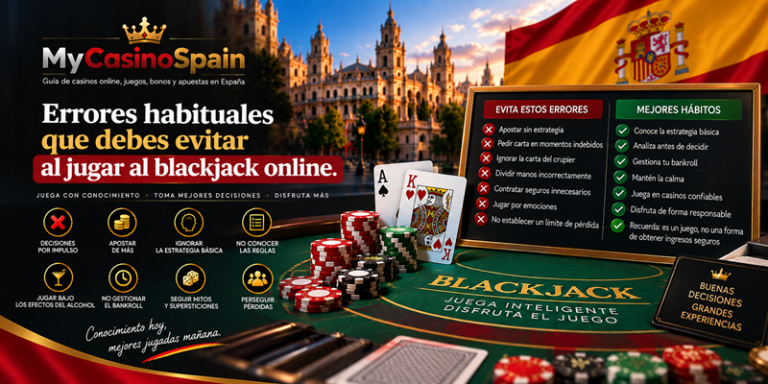 Errores habituales que debes evitar al jugar al blackjack online