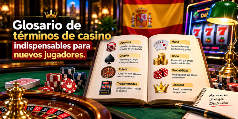 Glosario de términos de casino indispensables para nuevos jugadores