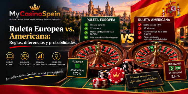 Ruleta Europea vs. Americana Reglas, diferencias y probabilidades