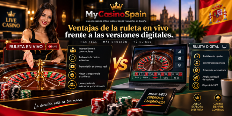 Ventajas de la ruleta en vivo frente a las versiones digitales