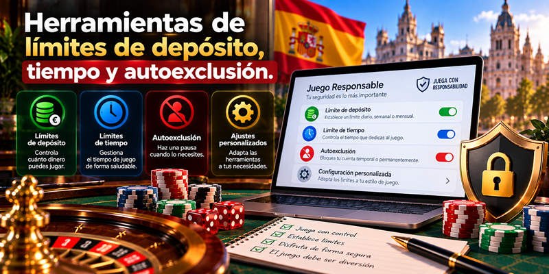 Herramientas de límites de depósito, tiempo y autoexclusión
